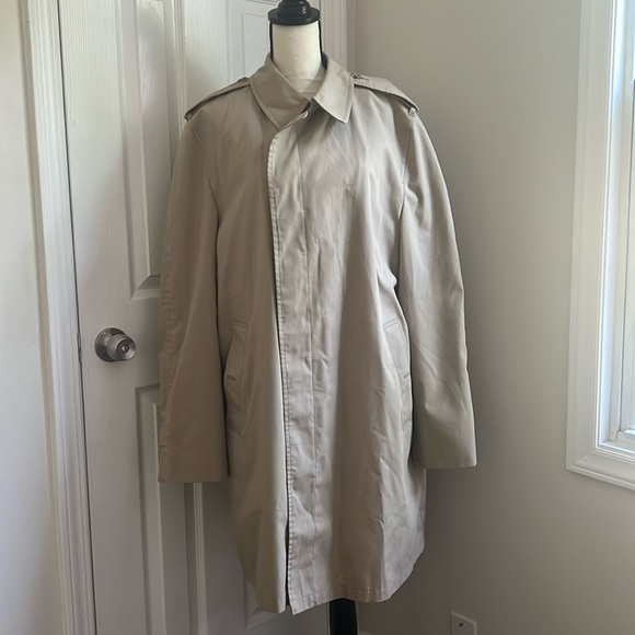 Vintage 1970s Mens London Fog Trench Coat Thinsulate Lined 46 long - Picture 3 of 10